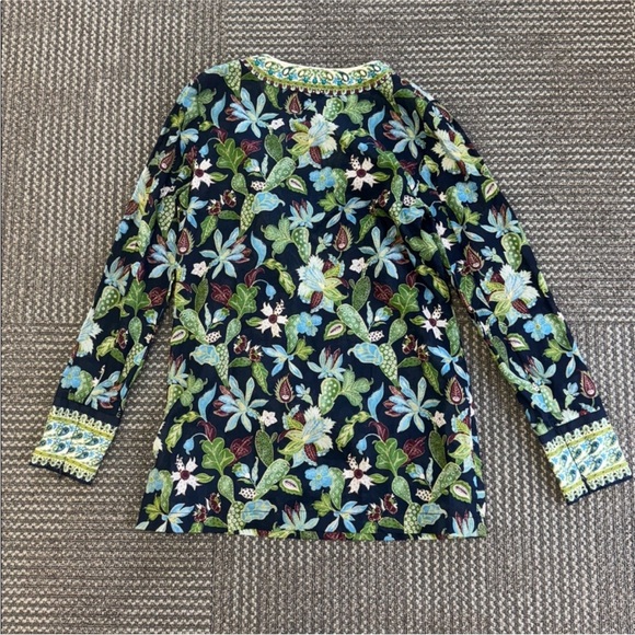 Tory Burch Embellished Cotton Wisteria Tunic, size 2 - Picture 10 of 10